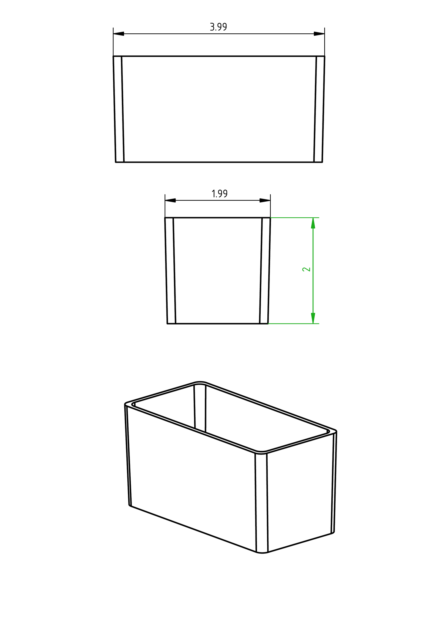 72 pcs- 2x4x2" Drawer Bins