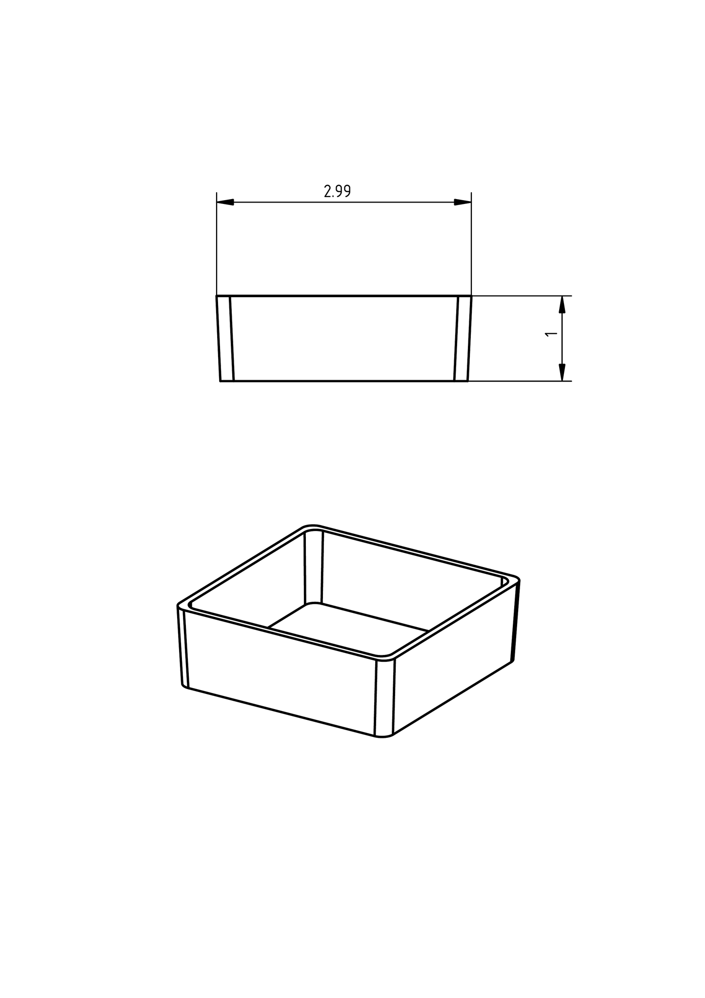 64 pcs- 3x3x1" Drawer Bins