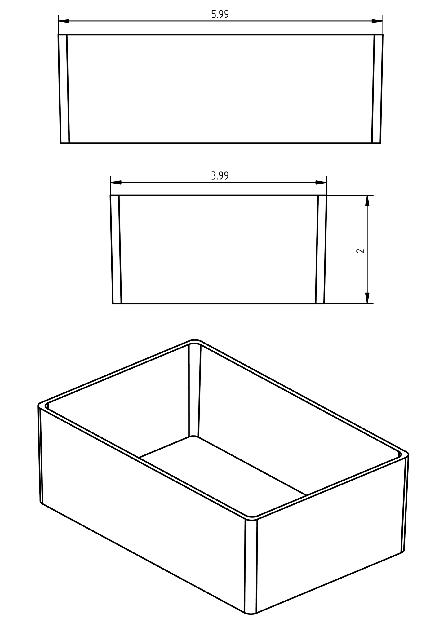 24 pcs- 4x6x2" Drawer Bins
